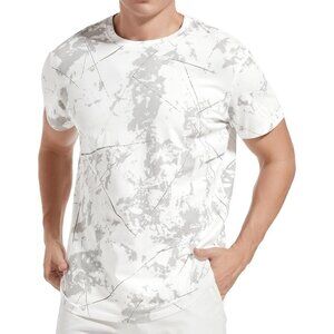 Men White Hipster Hip Hop Short Sleeve Print T Shirt Casual Summer Top